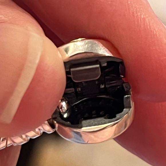 ❤️ PANDORA SIGNATURE BRACELET WITH 14K GOLD CIRCLE CLEAR CZ RETIRED BRAND NEW - Picture 4 of 4